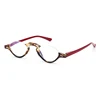 Elbru Hot Style Anti-blue Light Reading Glasses Half-frame Presbyopia Eyeglasses High Definition Spectacles Unisex +10 to +3.5 5