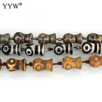 

Natural Tibetan Agates Onyx Dzi Beads Jewelry Making Beads Bulk Beads 2019 21-24x14-15x14-15mm Hole:Approx 3mm Wholesale