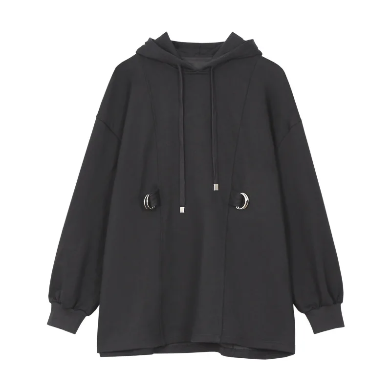 

Свободная толстовка с петлей, новая модная коллекция, осень 2023 г., женская одежда с рукавом-фонариком