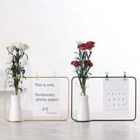Creative Vase Home Decor Nordic Style Art Retro Vase Metal Plant Holder Deoration Iron Line Flower Ornament For Home Room Garden 2