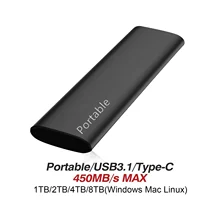 

USB 3.1 Typc-C 1TB/2TB/4TB/8TB SSD External Hard Drive Hard Disk TV Mobile Phone Laptop Computer 37MB/s High-speed Hard Disk