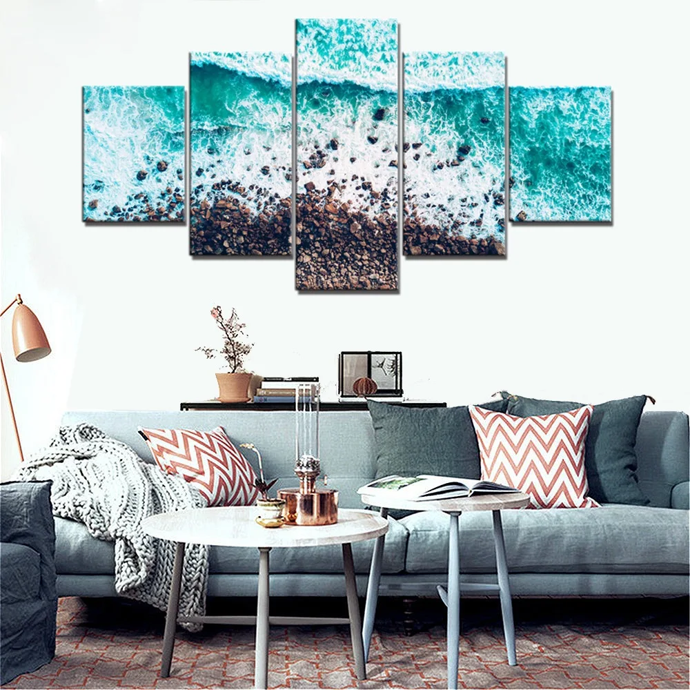 

Waves Landscape Painting Nordic Entrance Decorative Painting Taobao Bedroom Spray Painting a Generation of Fat AliExpress Wish