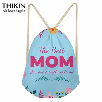 

Aulaygo Best Mom Print Drawstring Backpacks Women Shoulder Backpack Happy Mother's Day Gift Ladies Mini Beach String Bagpack