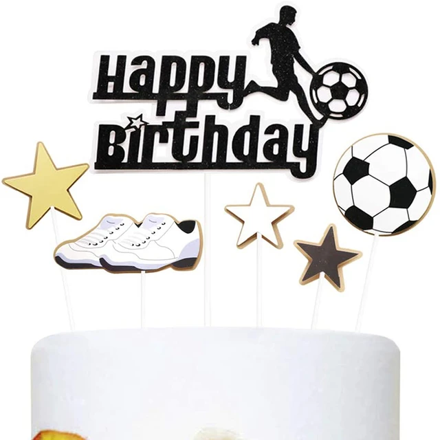 Football Cake Designs Birthday Boy  Football Cake Toppers Birthday Cakes -  1set Gold - Aliexpress