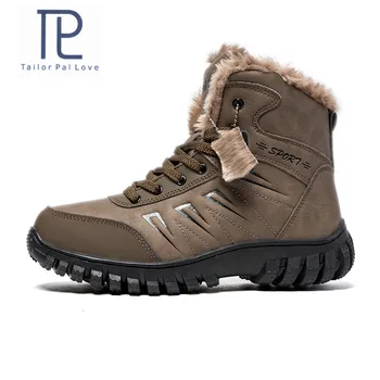 

Men Boots Fashion Super Warm Winter Shoes Outdoor Men Boots Casual Brand Snow Boots Keep Warm Ankle Boots Botas Size 39-46