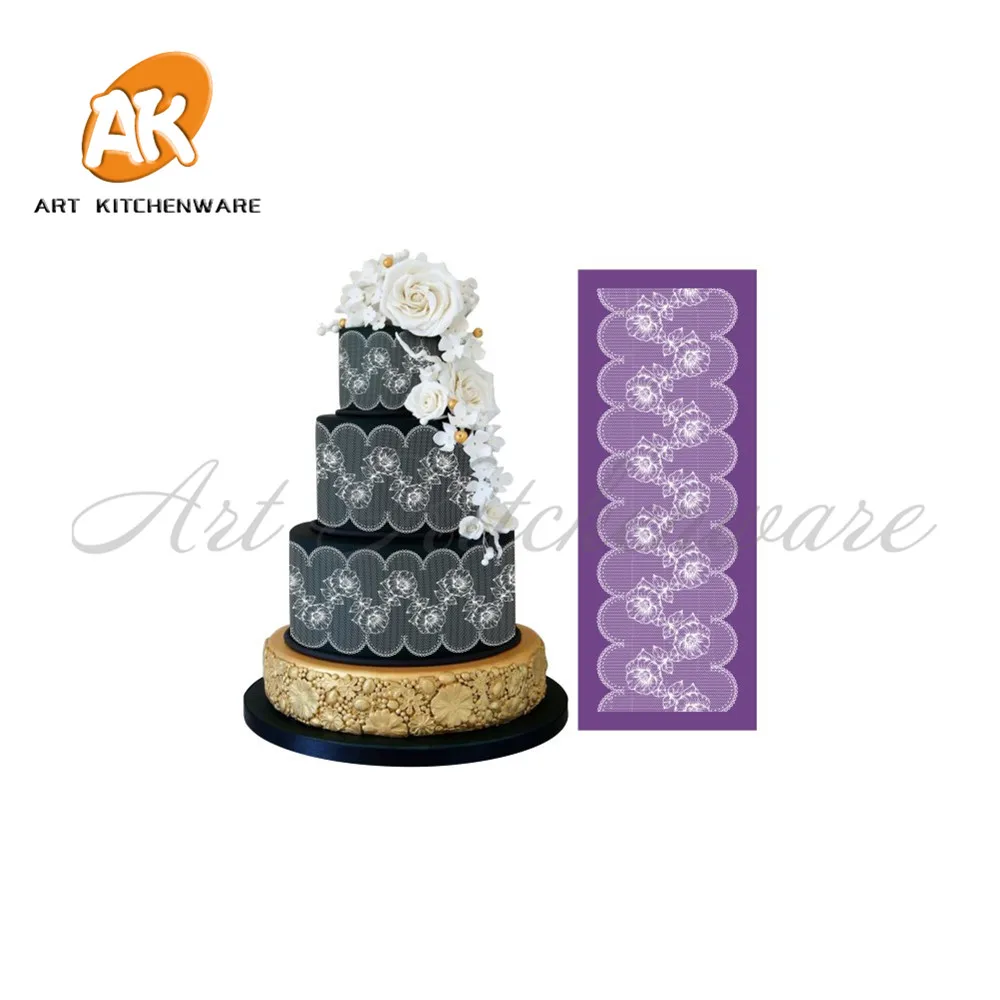 

Cake Fondant Blumen Mesh Stencil Cake Stencil Template Lace Mat Wedding Cake Decorating Suppliers Damask Cake Stencil Set MST-01