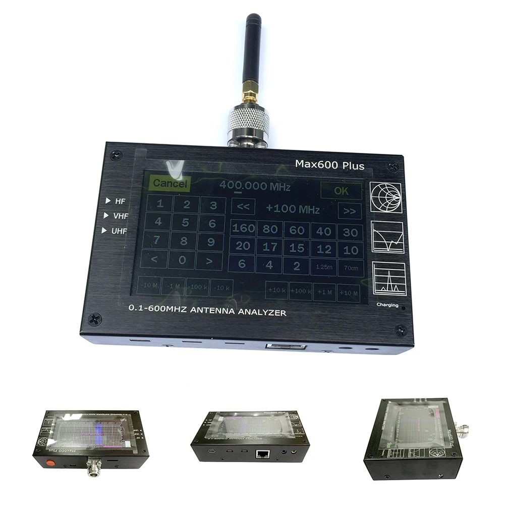 

0.1 To 600MHZ TF Card Vector Network Analyzer Antenna Test HF VHF UHF Capacitive Shortwave USB Rechargeable Touch Screen