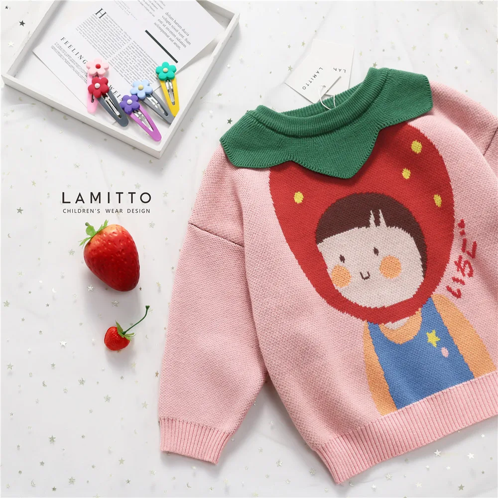 

Tonytaobaby New Autumn Winter Dresses for Girls and Children Sweet Sweater Cotton Toddler Girl Sweater