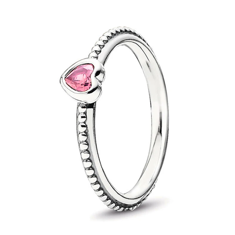 Boosbiy, новинка, модный бренд, посеребренное, красное сердце, проложенный кристалл, CZ, кольца на палец для женщин, свадьба, подарок на день Святого Валентина