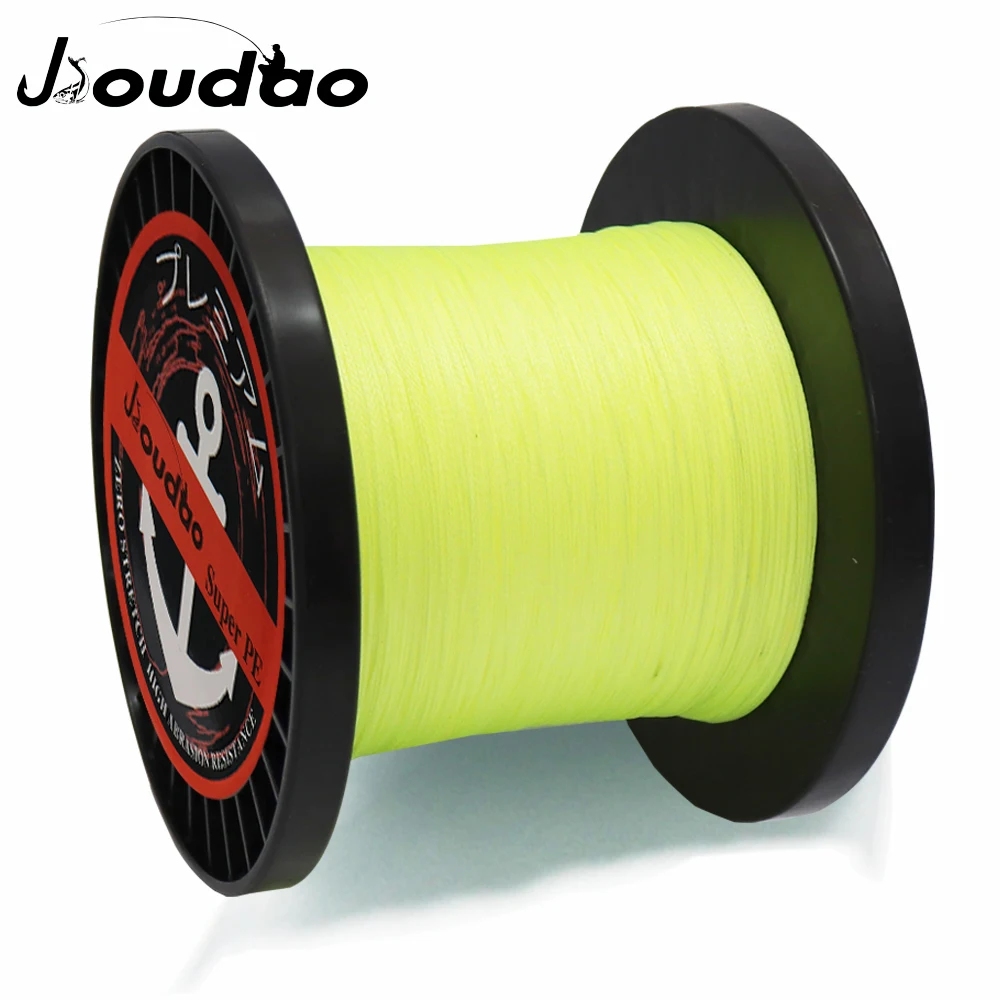Jioudao 1000 м 4 нити многонитевая 100% PE плетеная рыболовная леска коса от 10 фунтов до 100