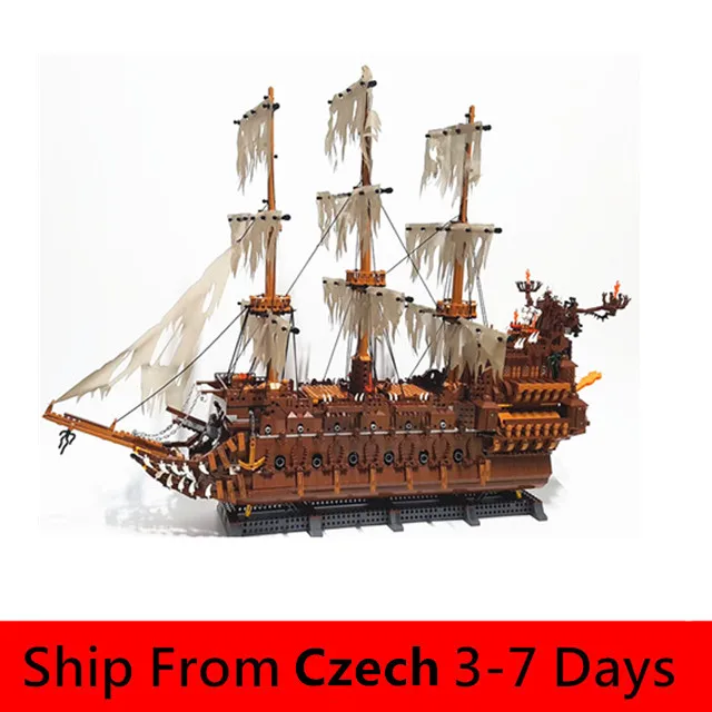 

Lepinblocks 16016 King Bricks Movie Ship Building Blocks The MOC Flying Dutchman Assembly Architecture LP Toys Christmas Gift