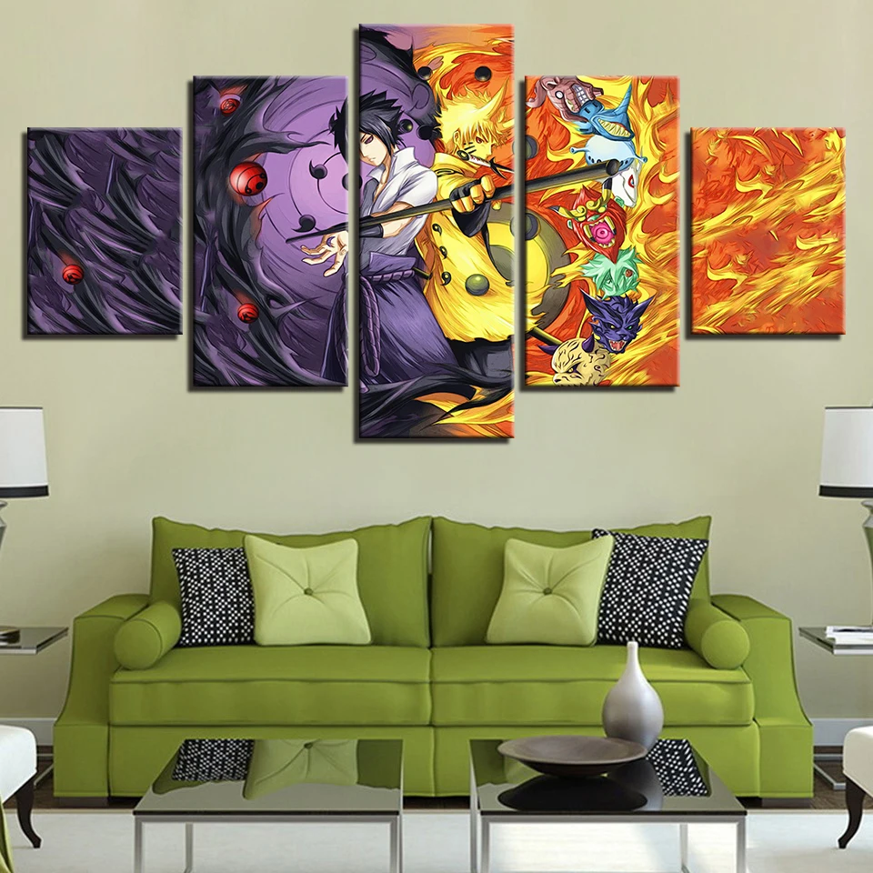 

HD Canvas Art Painting For Living Room Wall Decor 5 Pieces Naruto Picture