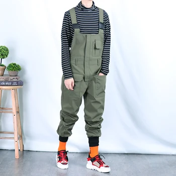 

Vintage Men's Casual Pants Overalls Safari Style Loose Trousers Black Army Green Pencil Pants B79