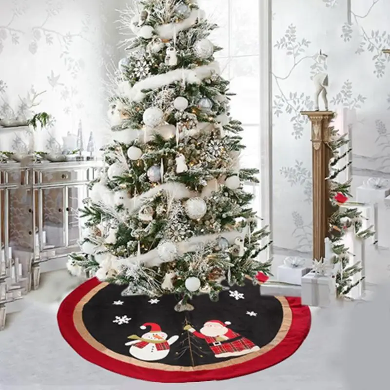 120 см ковер для рождественской елки мультфильм круглый ковер новогодний домашний декор