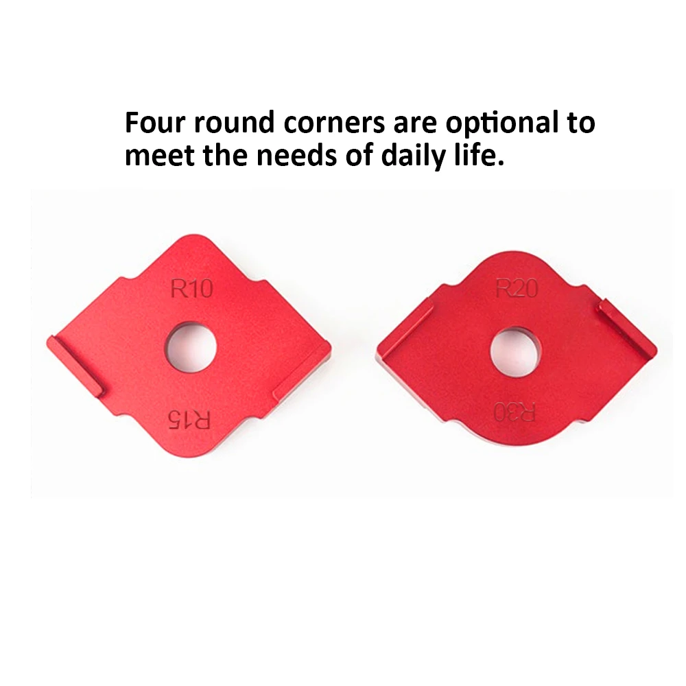 

Hot 2pcs Half Round Corner Radius Quick Jig Positioning Template R-angle Locator Aluminum Alloy Engraving Machine for Woodworkin