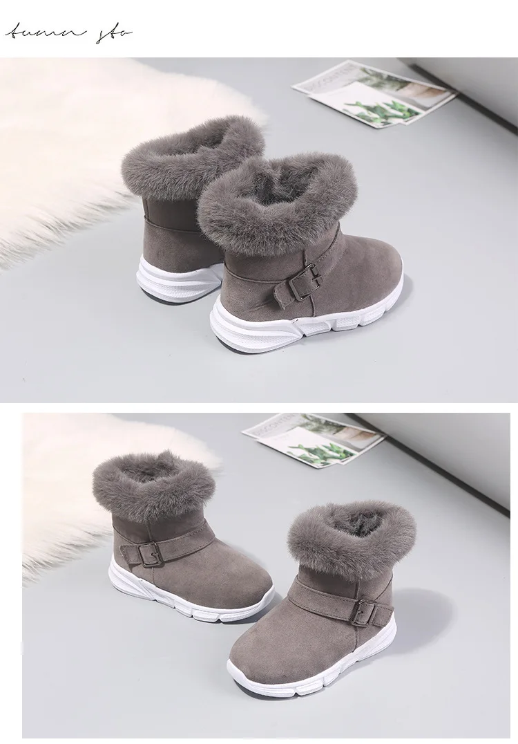 New Arrival Winter Shoes for Girls Plush Toddler Boy Boots Kids Keeping Warm Baby Snow Boots Children Shoes