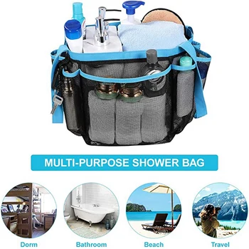 

Mesh Shower Room Portable Toilet and Bathroom Storage Bag Quick-Drying Shower Tote Bag for Dormitory Gym Travel Camping