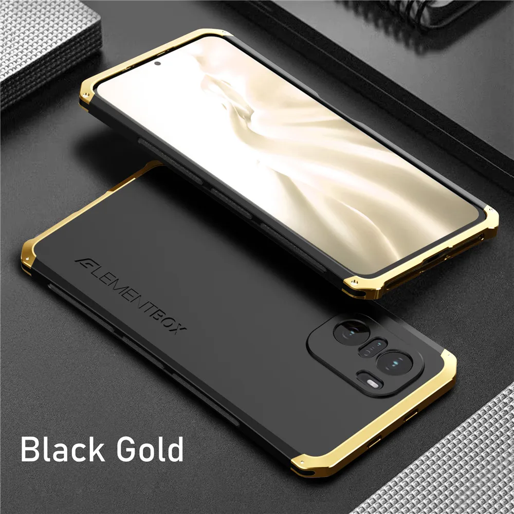 Shockproof Metal Armor Case For Xiaomi Poco F3 Aluminum Frame Matte PC Cover Funda POCO X3 GT M3 M4 Pro | Мобильные телефоны и