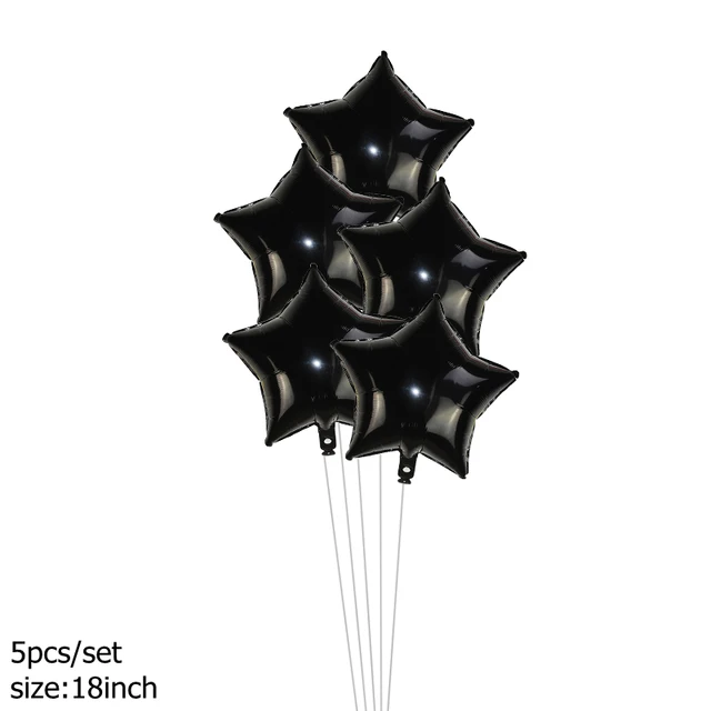 Happy New Year Decorations 2022 Christmas Balloons Decor Gold Black Disposable Tableware For Home New Year's Eve Party Ornaments B12-5pcs