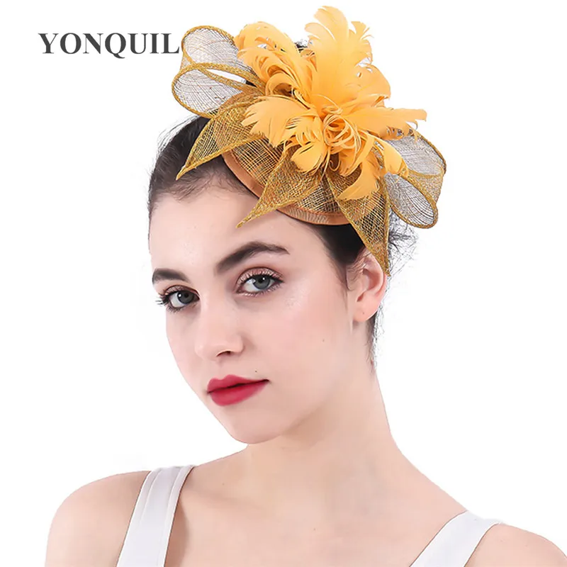 Gold Or 17 Colros Hair Fascinator Hat 
