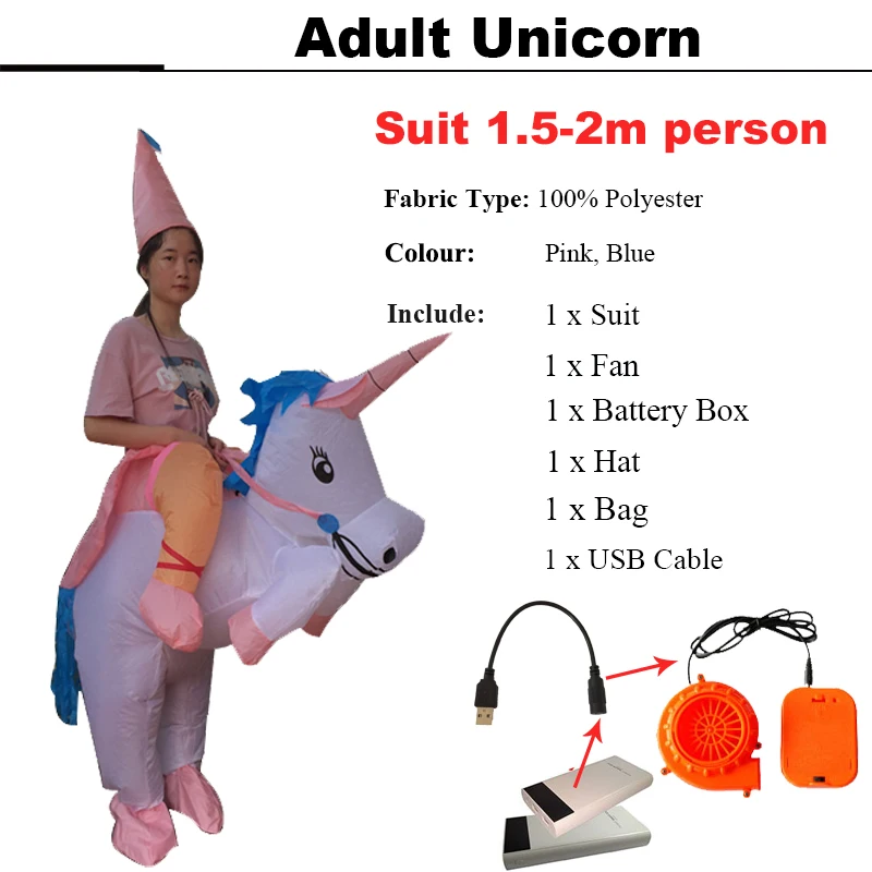 Adult Inflatable Fantasy Dinosaur Unicorn party Costume Cosplay Willy Horse Sumo Chef Anime Halloween Costume For Women Kid Men (2)