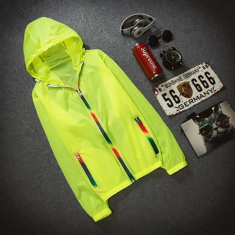 Студенческая куртка мужская верхняя одежда Летний кожаный корейский стиль ультра-тонкий свободный крой 51-100 юаней унисекс Рыболовные костюмы