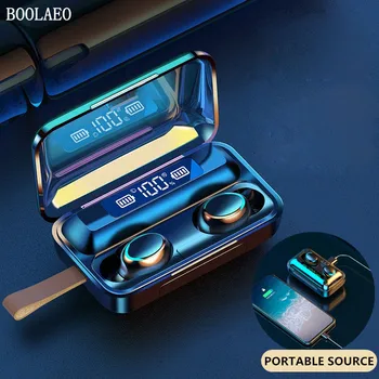 

In-Ear TWS Bluetooth V5.0 Headphones Earphone Bass Stereo Wireless Cancellation Noise With Mic Handsfree Earbuds Touch Control