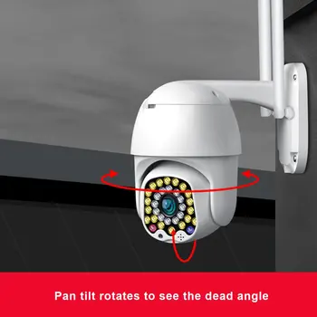 

32 Lights Sound And Light Alarm Automatic Tracking Wireless Wifi Camera High Defintion Ptz Outdoor Dual Light Source