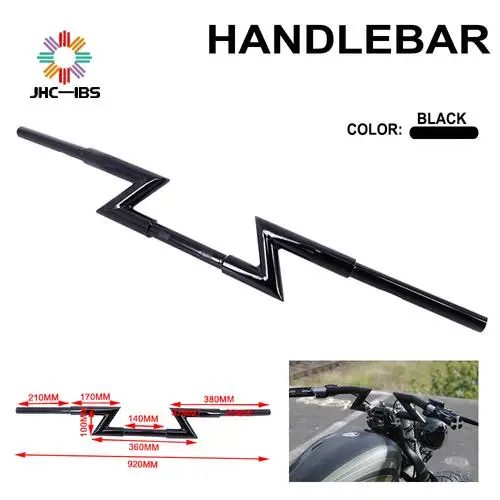 

Motorcycle Universal 1" 22/25MM Drag Handlebar Handle Z bar For Most Chopper Cruisers Bobber Bike Custom Street Bike Harley