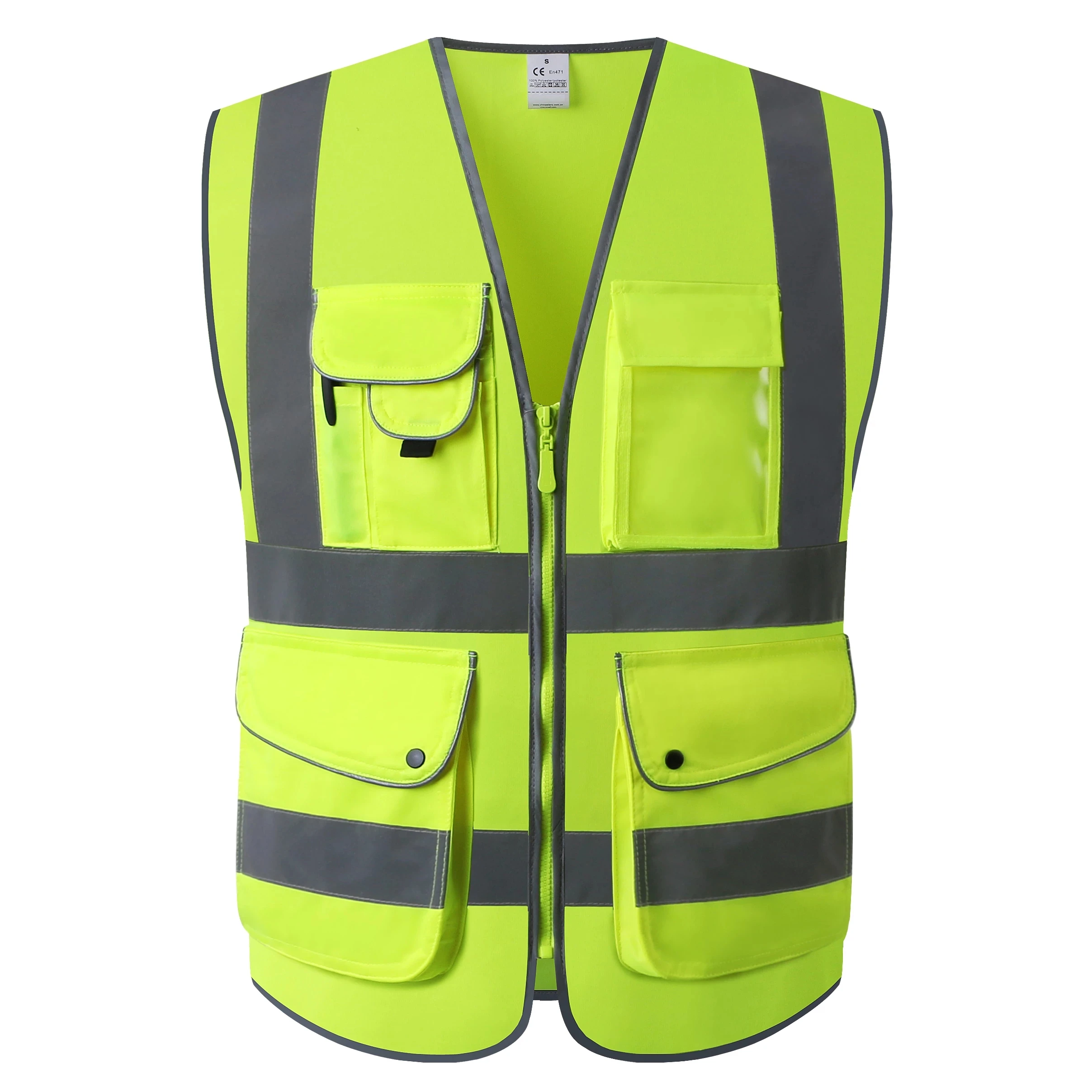 EU Driving High Visibility Reflective Safety Vest Waistcoat Motorcycle Riding 