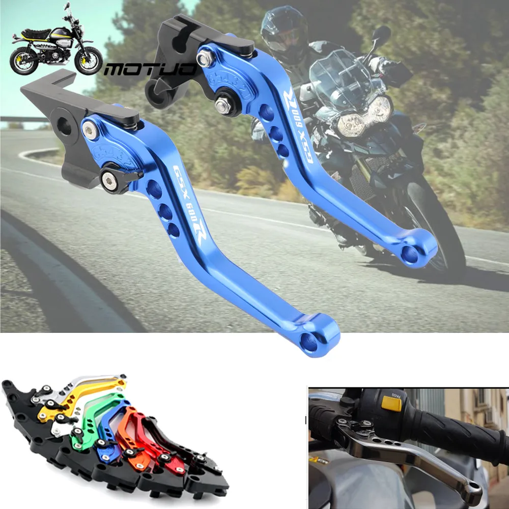 

colores de la motocicleta corta ajustable embrague palanca de freno para for SUZUKI GSXR-600 GSXR-750 GSX600R GSX750R 2004-2005
