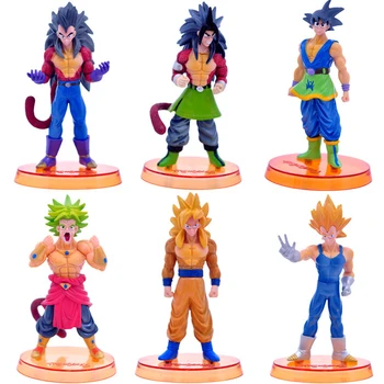 

6pcs/set Dragon Ball Z Super Saiyan PVC Action Figures Dragonball Z Son Goku Vegeta Battle Ver Figure Toys Collection Model Toy