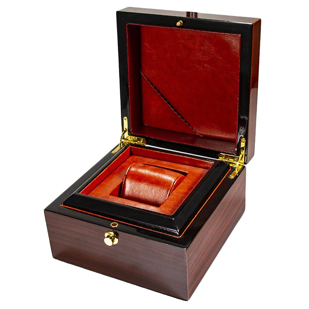 

Watch Case for Women Men 1 Slot PU Leather Cushion Storage Organizer Display Box Large Holder and Durable Watch Boxes