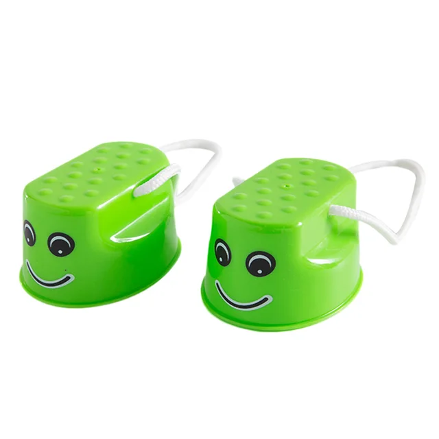 OCDAY 7 Colors 1pc Walk Stilt Jump Toy Plastic Smile Face Pattern Children Outdoor Fun Sports Balance Training Toy Best Gift 4