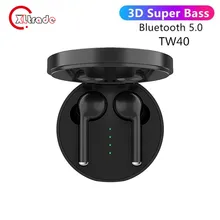 XLTRADE беспроводные наушники Bluetooth наушники с микрофоном TW40 спортивная водонепроницаемая игровая гарнитура для IOS Android PK TWS T1