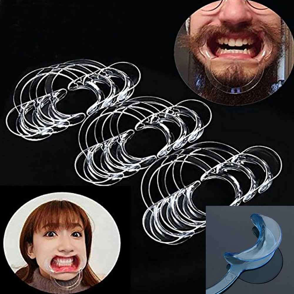 10pcs C Shape Mouth Opener Mouth Gag Dental Tools Cheek Retractor Mouth Spreader Lip Oral Clean 1