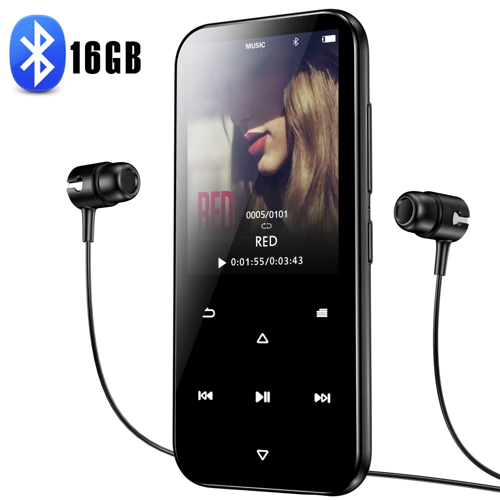 Портативный mp3-плеер Walkman с Bluetooth HiFi музыкальный плеер динамик сенсорная кнопка
