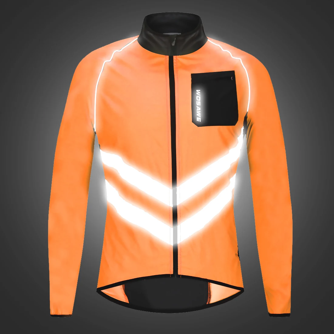 WOSAWE Светоотражающая дышащая Ультралегкая велосипедная Джерси ветрозащитная ветровка Высокая видимость велосипедная Джерси MTB дорожный велосипед куртка - Цвет: BL218-Orange