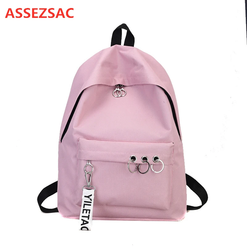 ASSEZSAC 2020 New Women Canvas Backpacks Waterproof School Travel Bags for Teenagers Girls Laptop Patchwork Backpack | Багаж и сумки