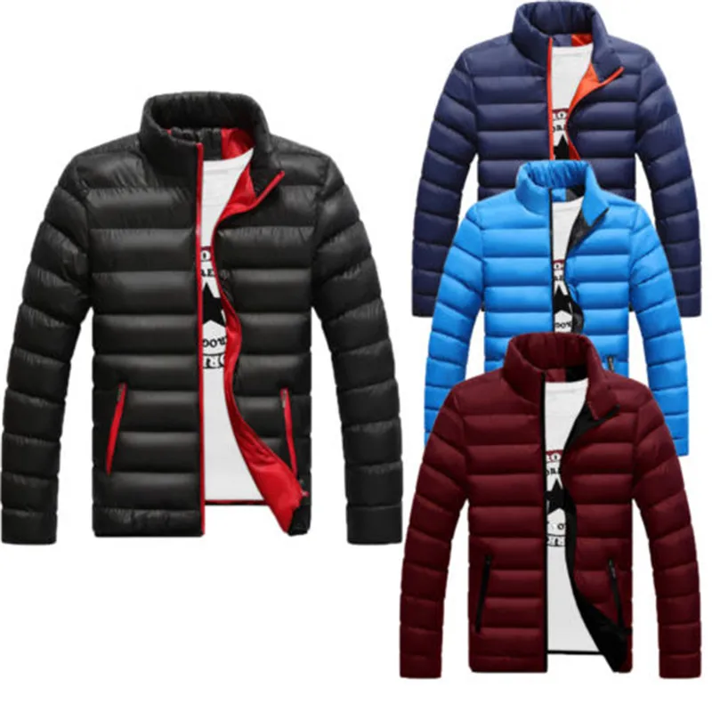 Parkas de esquí para hombre, abrigo cálido de invierno, Parkas gruesas con cuello levantado informales, abrigos de manga larga para hombre, abrigos de talla grande M-4XL