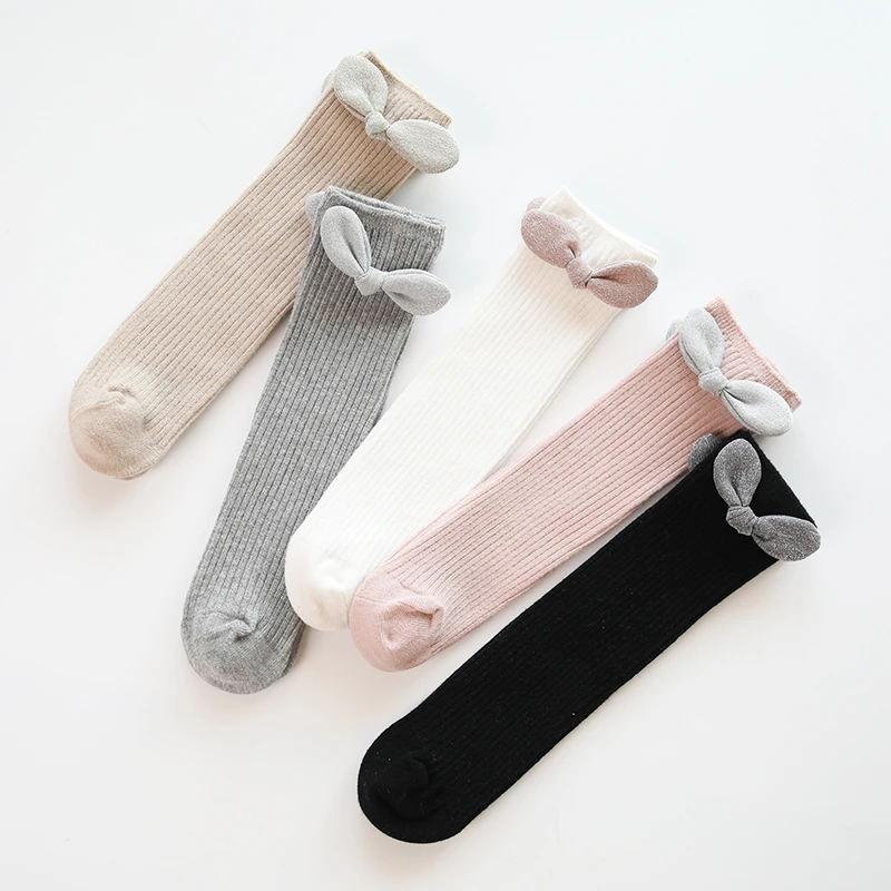 

1-8T Toddler Infant Kid Baby Girl Socks Elegant Knee High Bowknot Autumn Winter Warm Casual Cute lovely Sweet Socks