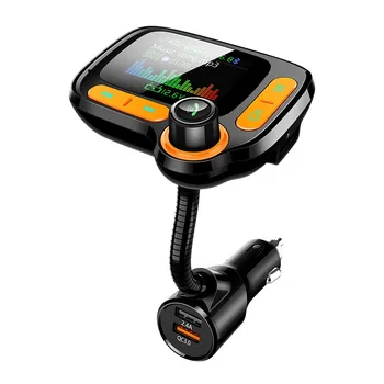 

C86 Car FM Transmitter Bluetooth 5.0 MP3 Music Player AUX 1.77" TFT Color Screen Folder Switch Voltage Detection Handsfree USB