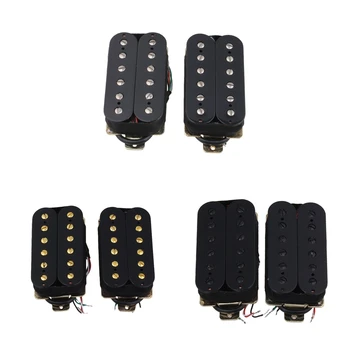 

6 Strings Electric Guitar Humbucker Pickup Double Coil Neck Bridge Set Luthier Supply