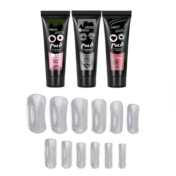 

Mobray 4PCS / Set Poly Gel for Nail Extension UV Poly Gel Sculpting Hard Lacquer Manicure with False Nails