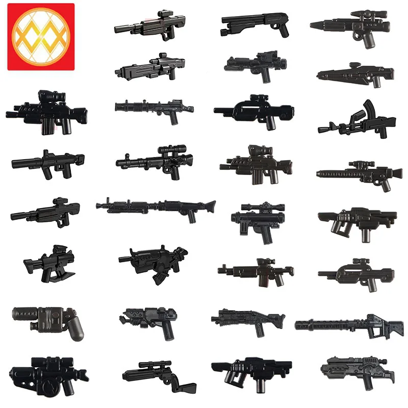 10PCS/Lot Building Blocks All kinds of guns  arms Shock wave Short Long gun Science fiction Figures Toys Children
