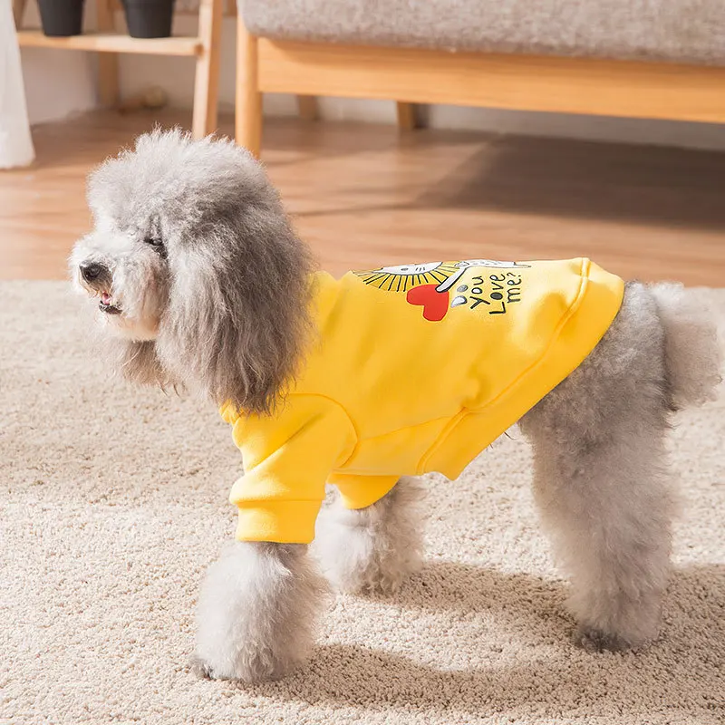 New Pet Sweater Autumn/Winter Warm Cat Two-legged Small Dog Teddy Puppy Dog One-Piece Sweater Dog Clothes 02