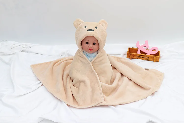 Высококачественное детское одеяло Bebe, Фланелевое, в форме животного, с капюшоном, мягкое, для новорожденных, пеленание, сумка для сна, детский халат с капюшоном