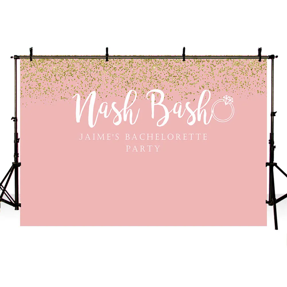 Avezano Toile De Fond Pour Enterrement De Vie De Jeune Fille Nash Bash Couleur Unie Points Dores Bague En Diamant Decoration De Photographie Aliexpress