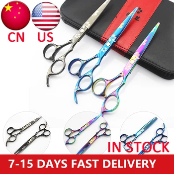 

Hairdressing Scissors Stainless Barber Scissors Stylist Thinning Shears Hair Cutting Shears Hair Scissors Cherry blossom print