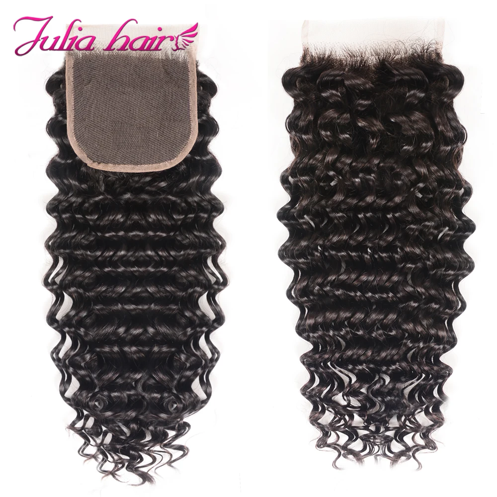 Peruvian Hair Bundles With Closure Pre Plucked Remy Human Hair Deep Wave Lace Closure with Bundles Ali Julia Hair with Closure (9)